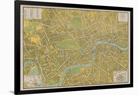 Pictorial Map of London-null-Framed Giclee Print