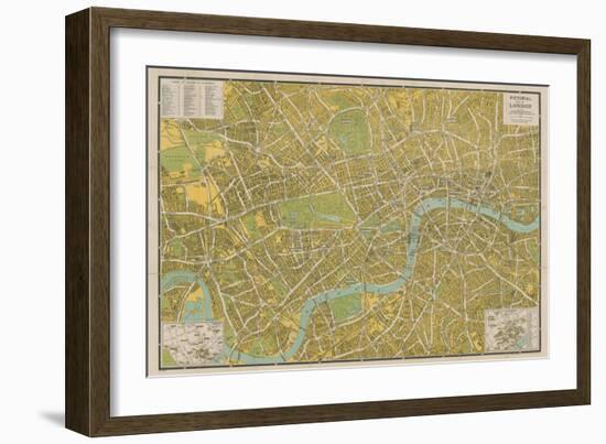 Pictorial Map of London-null-Framed Giclee Print