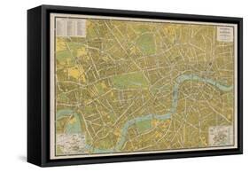 Pictorial Map of London-null-Framed Stretched Canvas