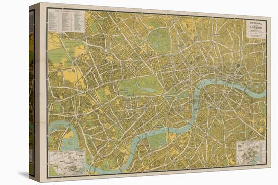 Pictorial Map of London-null-Stretched Canvas