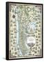 Pictorial Map Of Manhattan, New York-null-Framed Poster