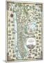 Pictorial Map Of Manhattan, New York-null-Mounted Poster