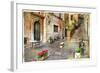 Pictorial Old Streets of Italy,Rome. Artistic Picture in Retro Style-Maugli-l-Framed Premium Photographic Print