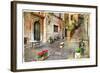 Pictorial Old Streets of Italy,Rome. Artistic Picture in Retro Style-Maugli-l-Framed Premium Photographic Print