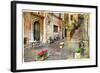 Pictorial Old Streets of Italy,Rome. Artistic Picture in Retro Style-Maugli-l-Framed Premium Photographic Print
