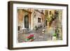 Pictorial Old Streets of Italy,Rome. Artistic Picture in Retro Style-Maugli-l-Framed Photographic Print