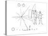 Pictorial Plaque of the Pioneer F Spacecraft Destined for Interstellar Space-null-Stretched Canvas