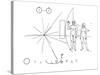 Pictorial Plaque of the Pioneer F Spacecraft Destined for Interstellar Space-null-Stretched Canvas