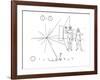 Pictorial Plaque of the Pioneer F Spacecraft Destined for Interstellar Space-null-Framed Photo