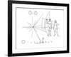 Pictorial Plaque of the Pioneer F Spacecraft Destined for Interstellar Space-null-Framed Photo