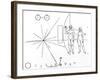 Pictorial Plaque on Pioneer 10 And 11-null-Framed Photographic Print