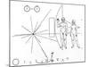 Pictorial Plaque on Pioneer 10 And 11-null-Mounted Photographic Print