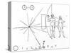 Pictorial Plaque on Pioneer 10 And 11-null-Stretched Canvas