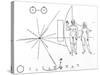 Pictorial Plaque on Pioneer 10 And 11-null-Stretched Canvas