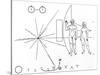 Pictorial Plaque on Pioneer 10 And 11-null-Stretched Canvas