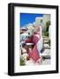 Pictorial Streets of Santorini-Maugli-l-Framed Photographic Print