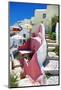Pictorial Streets of Santorini-Maugli-l-Mounted Photographic Print