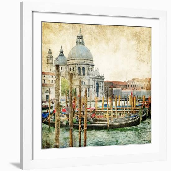 Pictorial Venice - Artwork In Painting Style-Maugli-l-Framed Art Print