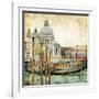 Pictorial Venice - Artwork In Painting Style-Maugli-l-Framed Art Print