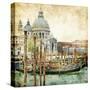 Pictorial Venice - Artwork In Painting Style-Maugli-l-Stretched Canvas