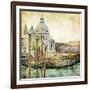 Pictorial Venice - Artwork In Painting Style-Maugli-l-Framed Premium Giclee Print