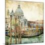 Pictorial Venice - Artwork In Painting Style-Maugli-l-Mounted Art Print