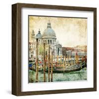 Pictorial Venice - Artwork In Painting Style-Maugli-l-Framed Art Print