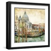 Pictorial Venice - Artwork In Painting Style-Maugli-l-Framed Art Print