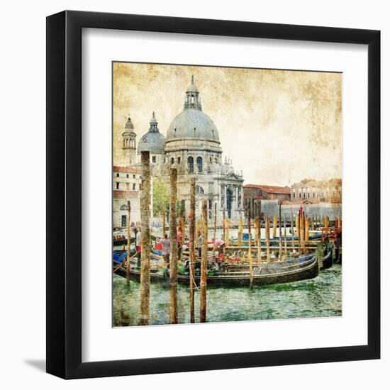 Pictorial Venice - Artwork In Painting Style-Maugli-l-Framed Art Print