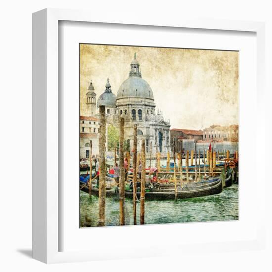 Pictorial Venice - Artwork In Painting Style-Maugli-l-Framed Art Print