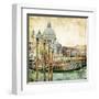 Pictorial Venice - Artwork In Painting Style-Maugli-l-Framed Art Print