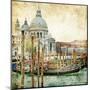 Pictorial Venice - Artwork In Painting Style-Maugli-l-Mounted Art Print