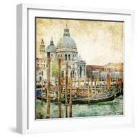 Pictorial Venice - Artwork In Painting Style-Maugli-l-Framed Art Print