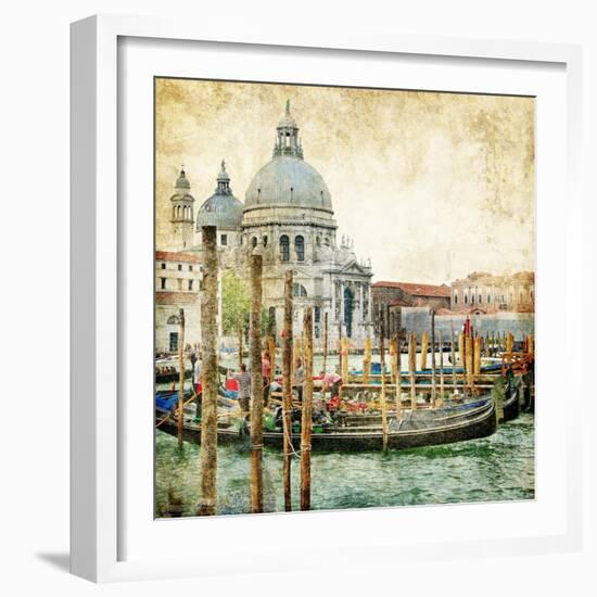 Pictorial Venice - Artwork In Painting Style-Maugli-l-Framed Art Print