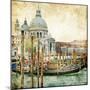 Pictorial Venice - Artwork In Painting Style-Maugli-l-Mounted Art Print