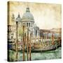 Pictorial Venice - Artwork In Painting Style-Maugli-l-Stretched Canvas