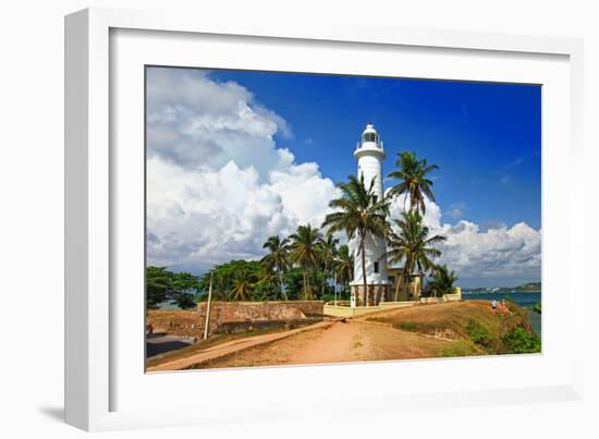 Pictorial View of Light Houe - Galle Fort (Sri Lanka)-Maugli-l-Framed Photographic Print