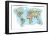 Pictorial World Atlas (Drawn 1998), 1998 (Ink, Airbrush, and Watercolour)-Stephen Conlin-Framed Giclee Print