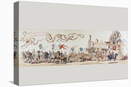 Picture Celebrating 50 Years of the Belgian Railway System from 1835 to 1885, 1886-Armand Jean Heins-Stretched Canvas