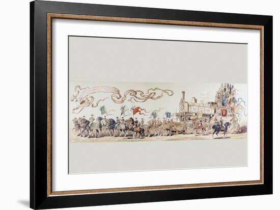 Picture Celebrating 50 Years of the Belgian Railway System from 1835 to 1885, 1886-Armand Jean Heins-Framed Giclee Print