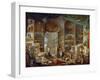 Picture Gallery with Views of Ancient Rome (Roma Antic)-Giovanni Paolo Panini-Framed Premium Giclee Print