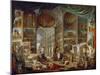 Picture Gallery with Views of Ancient Rome (Roma Antic)-Giovanni Paolo Panini-Mounted Premium Giclee Print