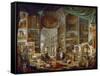 Picture Gallery with Views of Ancient Rome (Roma Antic)-Giovanni Paolo Panini-Framed Stretched Canvas