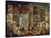 Picture Gallery with Views of Ancient Rome (Roma Antic)-Giovanni Paolo Panini-Stretched Canvas