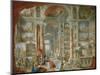 Picture Gallery with Views of Modern Rome-Giovanni Paolo Panini-Mounted Premium Giclee Print