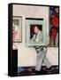 "Picture Hanger" or "Museum Worker", March 2,1946-Norman Rockwell-Framed Stretched Canvas