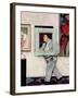 "Picture Hanger" or "Museum Worker", March 2,1946-Norman Rockwell-Framed Giclee Print