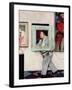 "Picture Hanger" or "Museum Worker", March 2,1946-Norman Rockwell-Framed Giclee Print