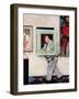 "Picture Hanger" or "Museum Worker", March 2,1946-Norman Rockwell-Framed Giclee Print