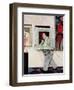 "Picture Hanger" or "Museum Worker", March 2,1946-Norman Rockwell-Framed Giclee Print